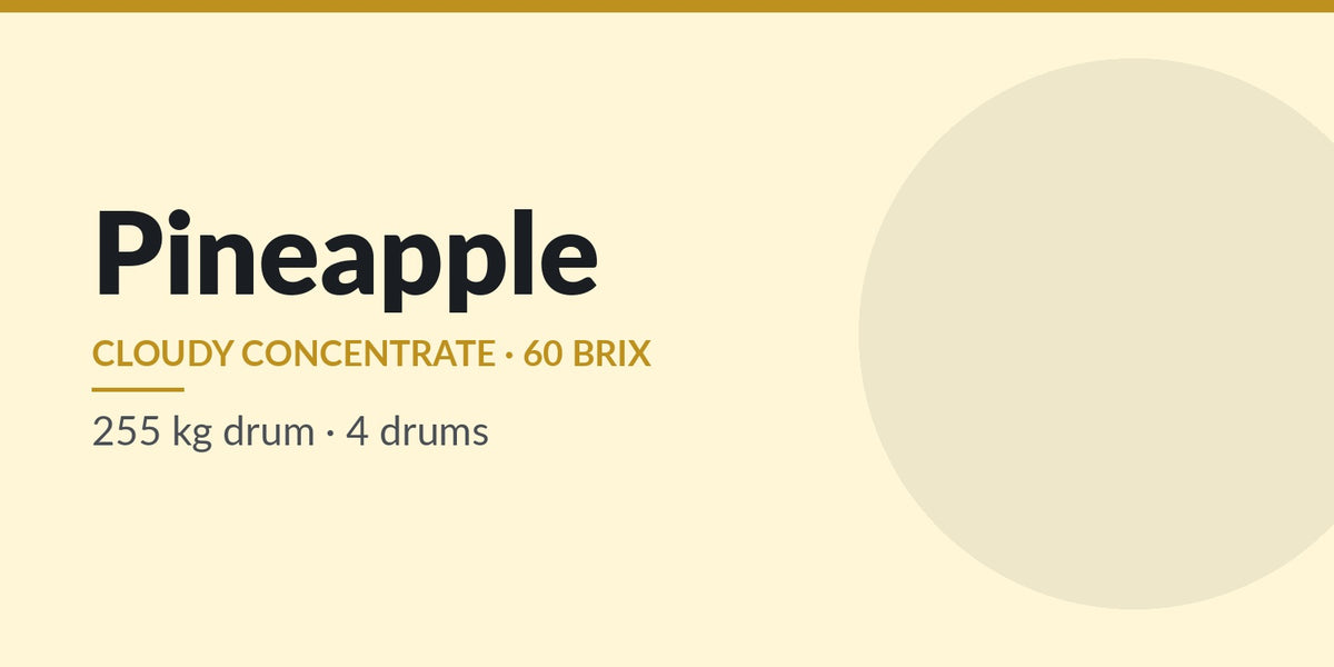 Cloudy pineapple concentrate 60 Brix · 255 kg drum