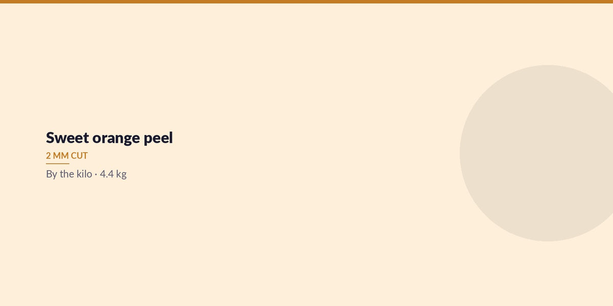 Sweet orange peel · 2 mm cut