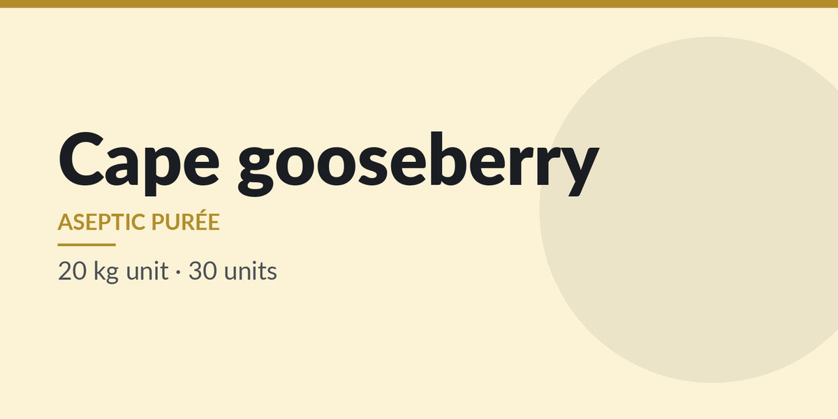 Aseptic cape gooseberry purée · 20 kg unit