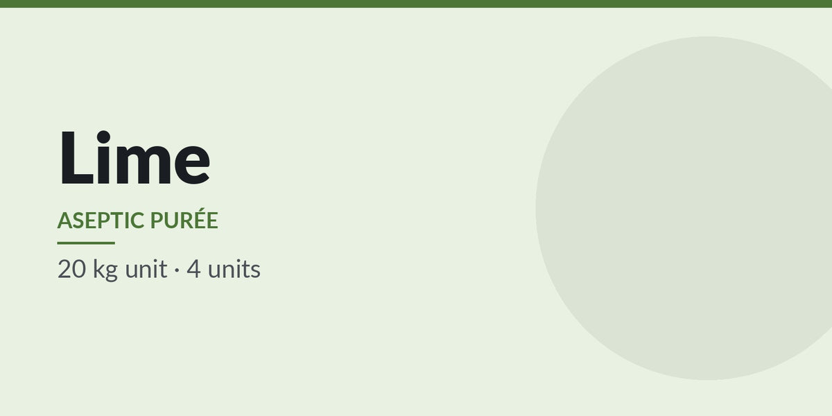 Aseptic lime purée · 20 kg unit